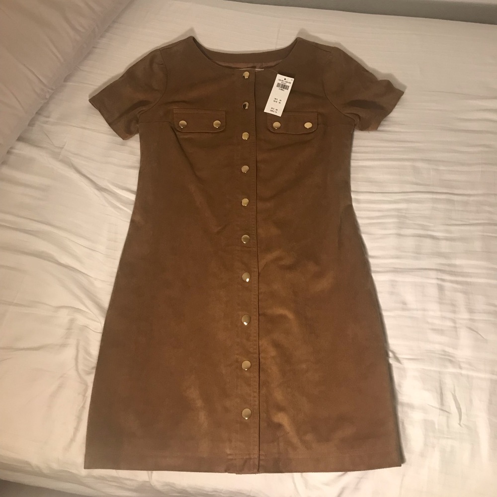 Abercrombie & Fitch suede-like brown fall dress